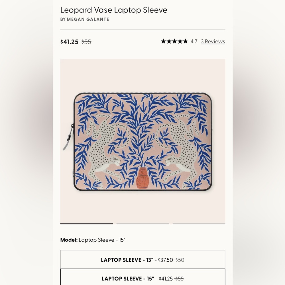 Society6 Blue and Orange Patterned Laptop Sleeve